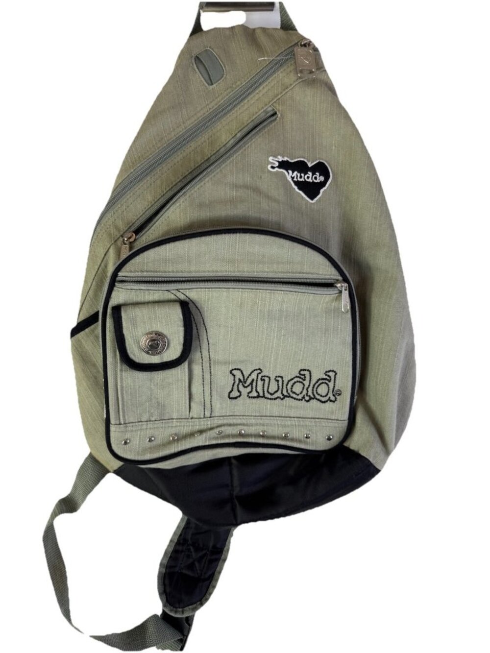 Vintage Y2K MUDD Spell Out Sling Backpack Book Bag Streetwear